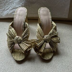 Loeffler Randall Penny Pleated High Heel Slide Sandals